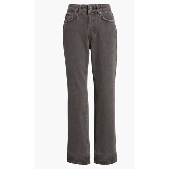 AG Alexxis High‎ Waist Straight Leg Jeans 90's Faded Black  Size 25 - Picture 3 of 9